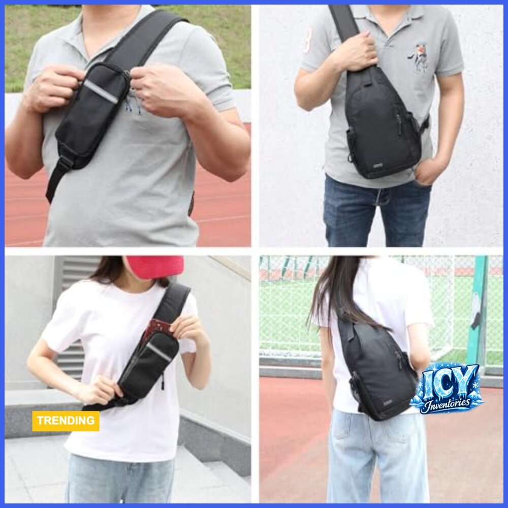 Polyester Crossbody Sling Backpack For Travel Hik… - image 6
